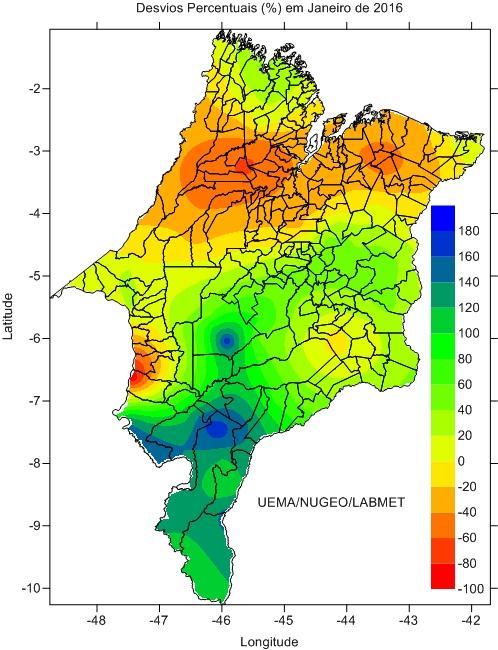 Figura 6: Distribuição das chuvas em