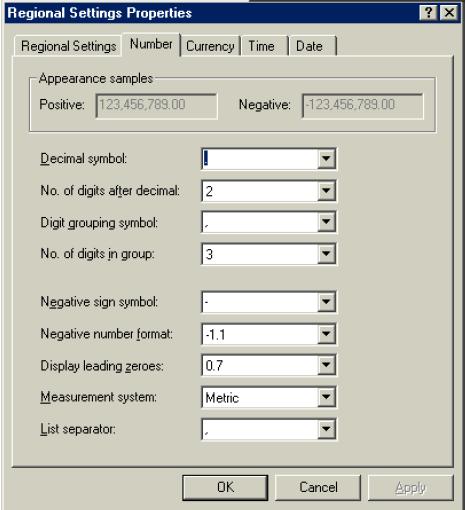 41 O WRc STOAT necessita do ajuste preliminar do próprio sistema do computador utilizado, com a troca dos padrões numéricos. Sem isto, o software não é capaz de operar corretamente.