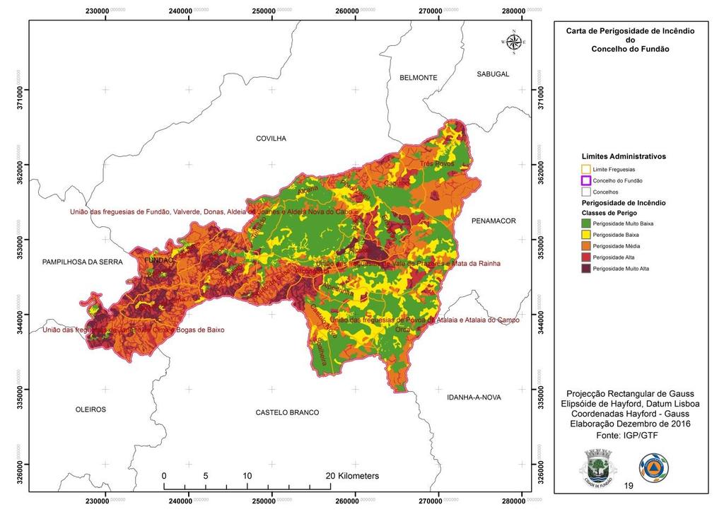 4.1 Carta de Perigosidade de Incêndio Figura 10 Perigosidade de Incêndio A Perigosidade de incêndio Florestal no concelho do