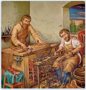 Nos séculos XVIII e XIX, quase tudo era fabricado por artesãos e aprendizes sob a supervisão dos mestres de ofício. Produziam-se pequenas quantidades de cada produto.