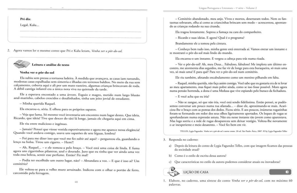 241 Imagem 30: Atividade do poema à instalação (Continuação). Secretaria da Educação do Estado de São Paulo. Caderno do Aluno de Língua Portuguesa e Literatura (2014-2017), 1ª série, E.M.