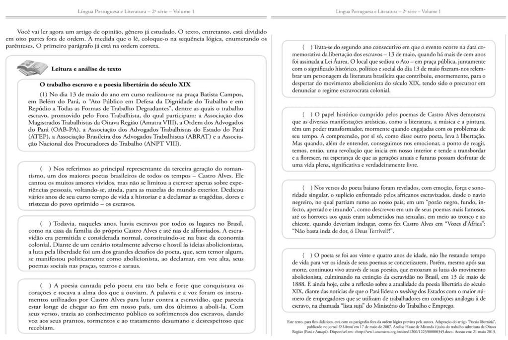 Imagem 67: O trabalho escravo e a poesia libertária do século XIX, exercício de Poesia Libertária, de Anelise Haase