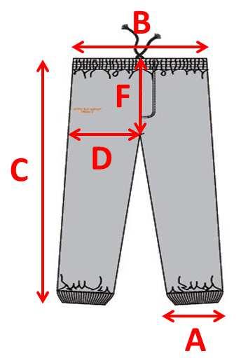 9.2 Calça Número Tamanho CALÇA (cm) (A) (B) (C) (D) (E) (F) (G) (H) Cintura Gancho Gancho Barra c/ Comp.