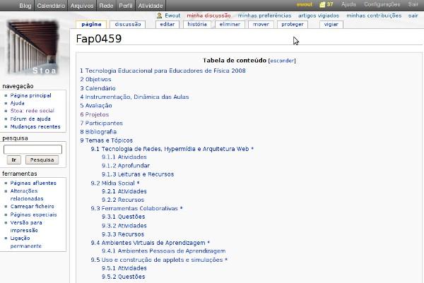 Stoa: Wiki E, em breve, Moodle