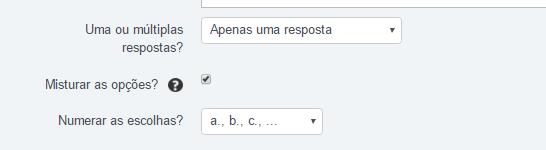 facilitar a compreensão. Questão de Múltipla Escolha Outro exemplo seriam as questões de Múltipla Escolha, que permitem a seleção de uma resposta em uma lista previamente definida pelo professor.