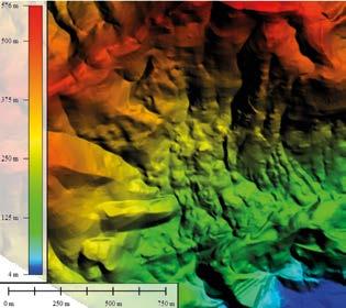 As análises desenvolvidas sobre um modelo digital de terreno permitem gerar imagens de níveis de cinza, sombreadas e temáticas, calcular volumes de aterros e corte, realizar análises de perfis sobre