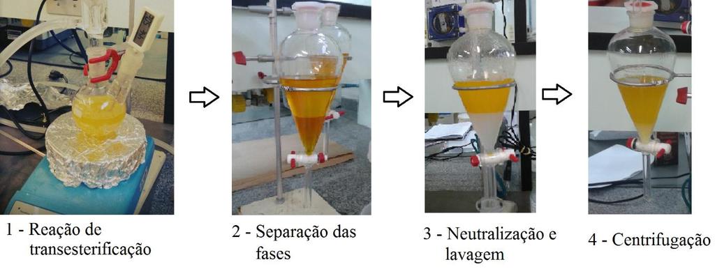 2.3 Metodologia analítica Figura 4 - Fluxograma do procedimento experimental As amostras de biodiesel foram analisadas num cromatógrafo gasoso (GC/MS) acoplado a detector seletivo de massas Hewlett