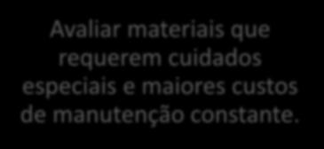 cuidados especiais e maiores custos de manutenção constante.