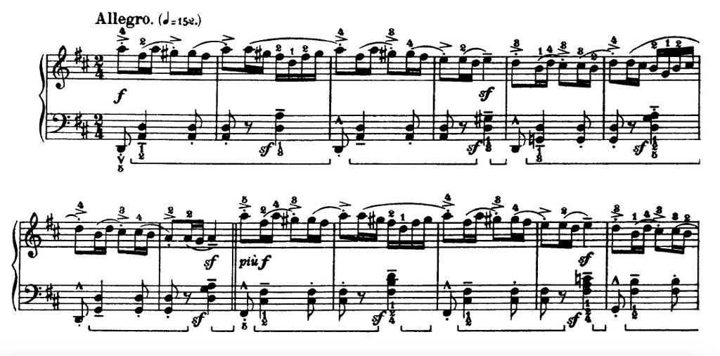 Instrução: As questões 15 a 17 referem-se ao Exemplo 3, abaixo, início de uma das Romenian Folk Dances, de Béla Bartók (1881-1945), compositor húngaro do início do século XX. 15. Assinale com V (verdadeiro) ou F (falso) as afirmações abaixo, a respeito de elementos da partitura.