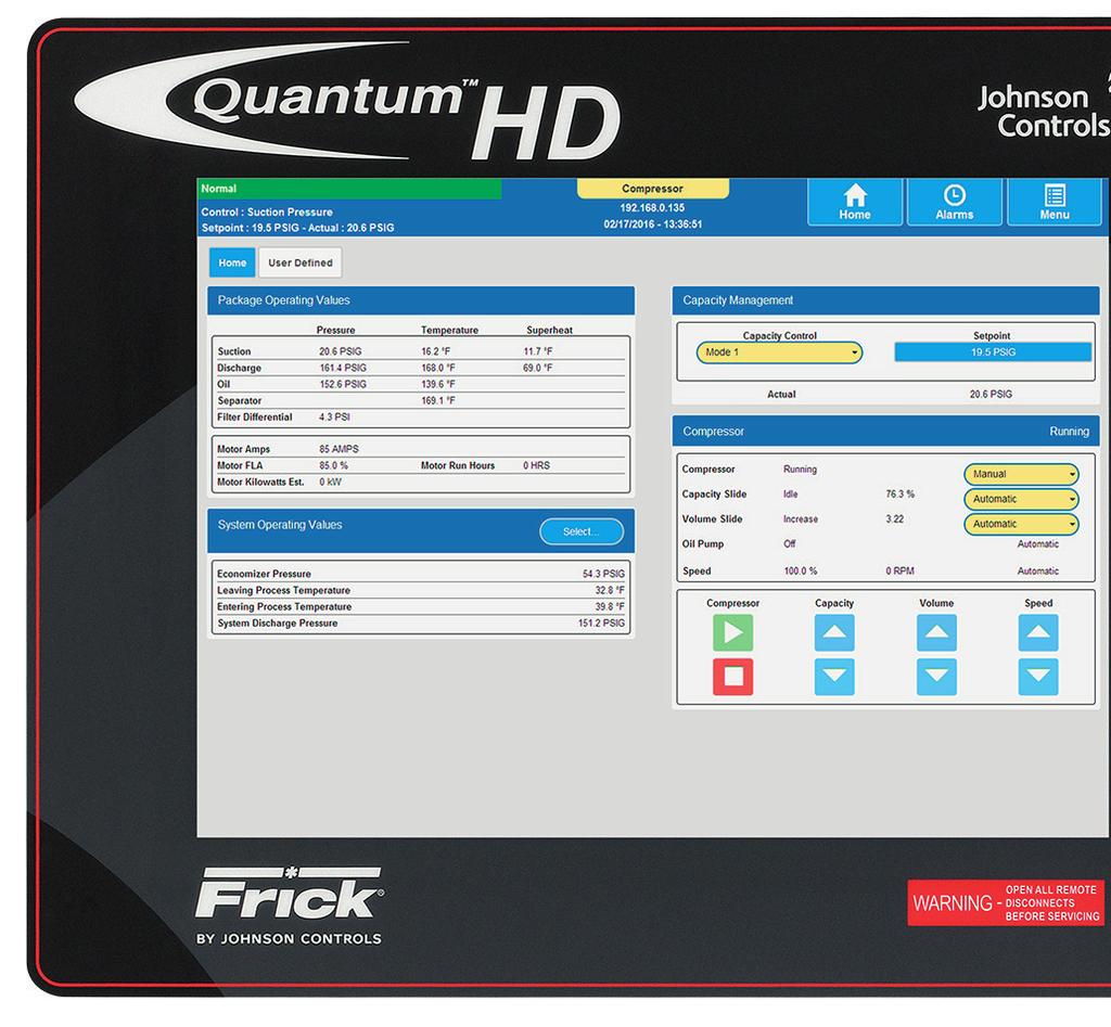 Quantum HD... Unifica seu sistema de compressão Quantum HD é Padrão Os painéis de controle Quantum HD facilitam a gestão de equipamentos de qualquer lugar.