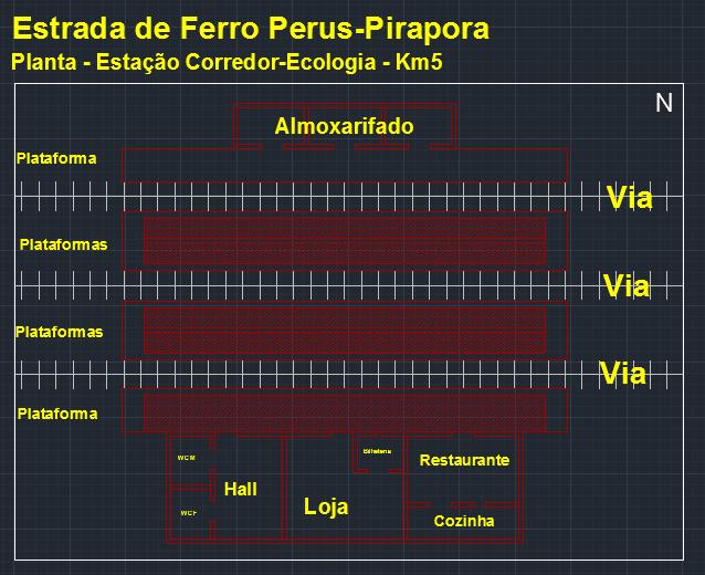 Figura 21: Planta Interna Estação Corredor. Fonte: (Autores, 2016).