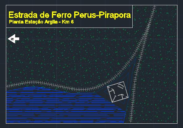 estação será construído em um ângulo tangencial formado pelas plataformas.