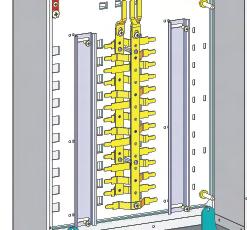 INSTRUÇÕS PR MONTM OS QUROS QTN II - IN INSTRUÇÕS PR MONTM - IN º - Utilizar a placa de montagem () com as dobras de reforço altura; viradas para cima e os engates para disjuntores UL para baixo 5º -