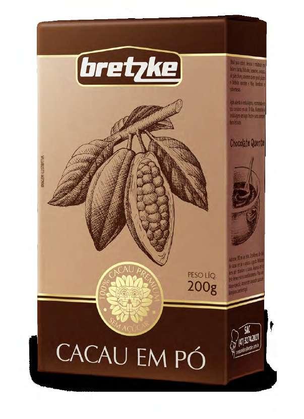 Insumos Culinários CACAU PREMIUM CACAU EM PÓ 100% Composto de cacau premium de origem superior e certificada Contém bioflavanoide, poderoso antioxidante natural Rendimento superior quando comparado