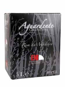 156 Aguardente Nacional Madeira Aguard. Cana Engenho Novo Madeira 1L 50% Caixa 12 5L 50% Bag in Box Aguard. Velhissima 0,70L 40% Caixa 6 AGUARDENTE NACIONAL Aguard. Bag. Cêpa Velha 1L 50% Caixa 12 Aguard.