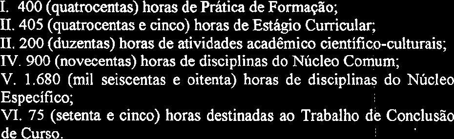 Básica-PROEB. Art. 5" distribuídas?! A carga horária total do curso corresponde a 3.6 (três mil seiscentas e sessenta) horas de atividades didático-científicas, assim.