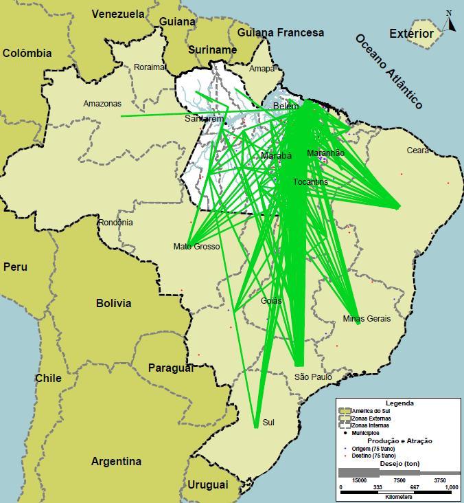 rodoviário Demandas internas Modo rodoviário Demandas externas