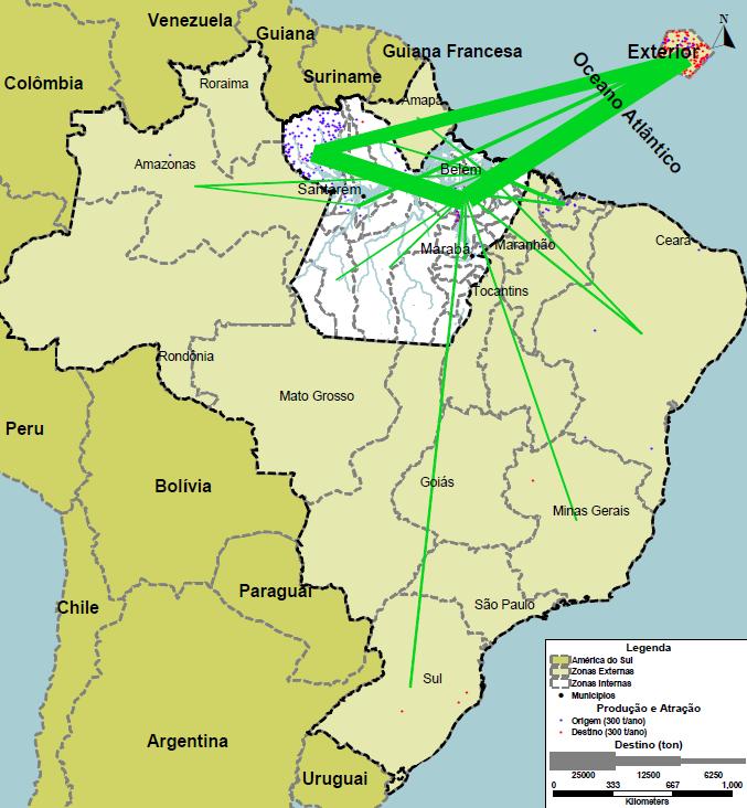 hidroviário Demandas internas Modo hidroviário Demandas externas