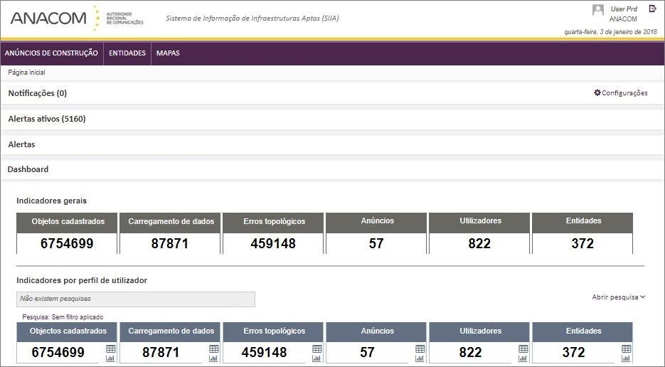 É importante referir que em toda a aplicação é possível exportar a informação pretendida para Excel. Para efetuar esta ação é necessário selecionar o botão esteja visível.