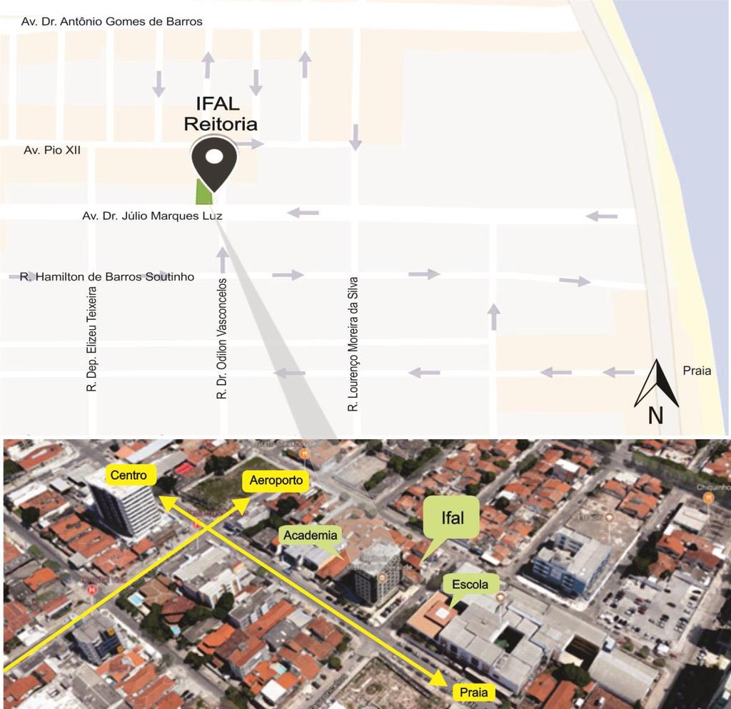 53 Figura 8: Localização do edifício onde se encontra o ambiente estudado Fonte: Google maps - Adaptado (2017) 3.