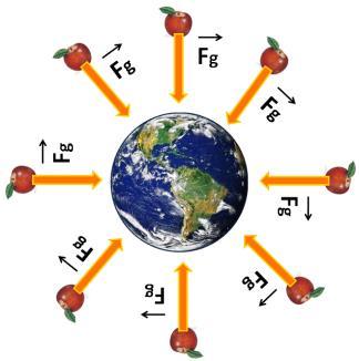 De que depende o peso de um corpo? Cada local da Terra tem a sua vertical! Em qualquer um dos locais da Terra o que se observa é o que está representado na figura B.