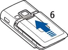 5. Volte a instalar a bateria (5). 6. Faça deslizar a tampa posterior para a encaixar no lugar (6). Instalar um cartão de memória Utilize apenas cartões minisd com este dispositivo.