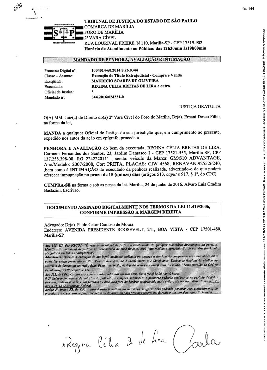 fls. 146 Este documento foi protocolado em 05/07/2016 às 10:17, é cópia do original assinado digitalmente por MARCOS AURELIO ROGUE.