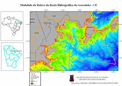 Encontra-se quase em totalidade inserida no Complexo Cristalino, possuindo suas nascentes no Maciço Residual de Baturité, que constitui um dos mais expressivos compartimentos de relevo situados