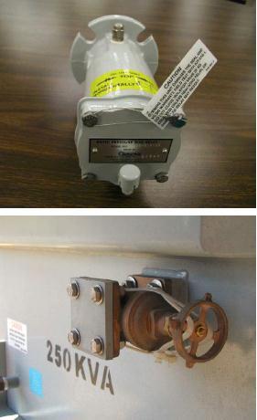 Proteção Relés de pressão súbita Relés de pressão subida podem ser instalados no próprio tanque do equipamento.