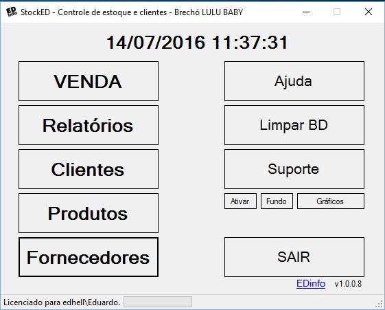 Pág. 03 Demonstração da tela inicial Totalmente intuitivo, facilitando ao máximo o entendimento.