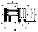 97 Tabela 7.6 Dimensões do extensômetro elétrico utilizado. Cada Grelha Total A B C D (Comprim.