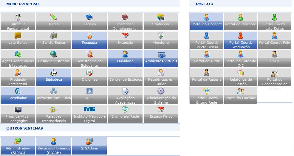 PORTAL COORDENADOR O portal foi criado para atender a demanda dos coordenadores e secretários de cursos de graduação.