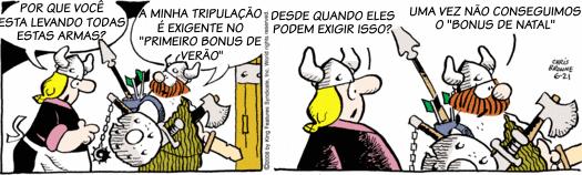 10. Leia a tirinha a seguir, considere as afirmativas e aponte o item que apresente apenas a(s) correta(s).