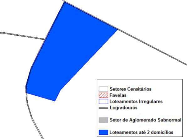 Após a exclusão destes loteamentos, a base cartográfica utilizada para fins da caracterização