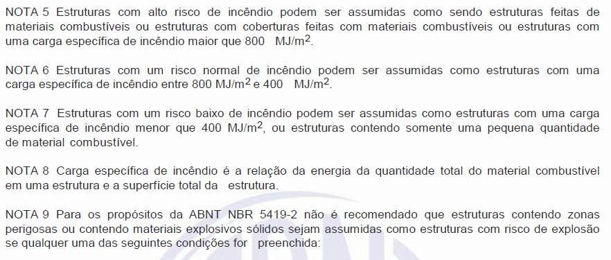 2 Cargas de Incêndio Segundo a NTP 014 a carga de incêndio de euma estrutura de ocupação residencial co,m