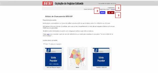 9 5º Passo Área de Editais A primeira página que você verá dentro do sistema.