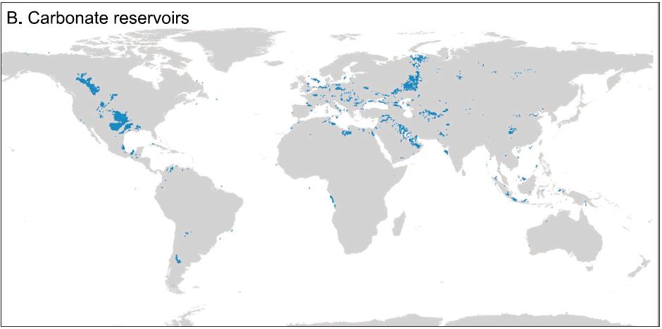 RESERVATÓRIOS CARBONÁTICOS Principais características deposicionais dos Reservatórios Carbonáticos: Rochas na sua grande maioria de origem marinha.