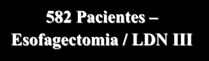 582 Pacientes Esofagectomia / LDN III Extensão da Lesão Sobrevida 5a 1 cm