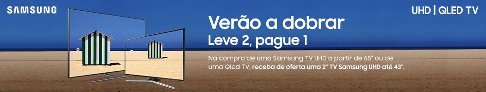 REGULAMENTO Campanha de Verão Samsung Na compra de uma Samsung TV UHD de, ou superior, ou de uma QLED TV, oferta de uma segunda TV Samsung até 43 UHD 1.