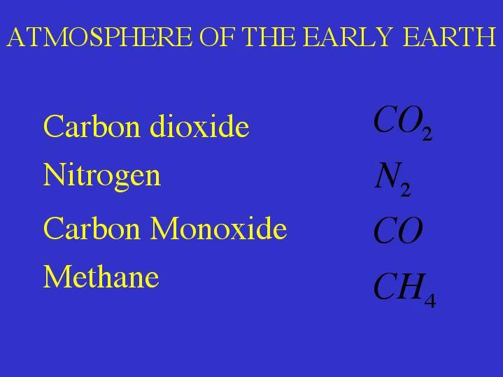 A TERRA PRÉ BIÓTICA -Urey e Oparin atmosfera