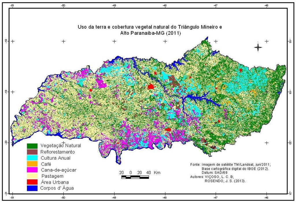 Figura 01: Mapa de uso da terra e cobertura vegetal