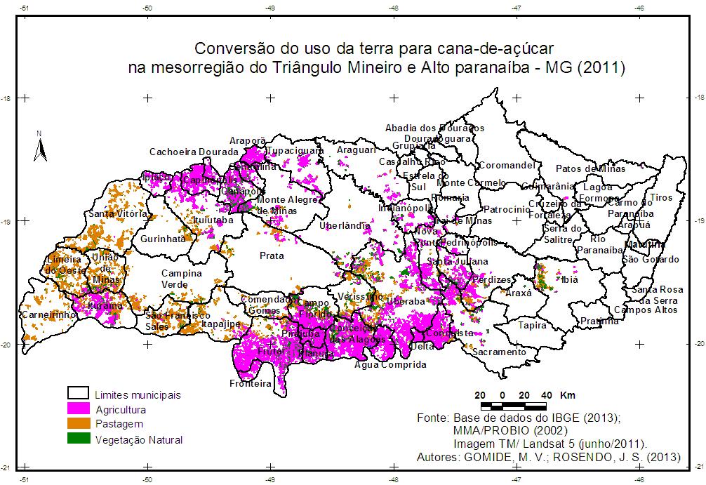 Figura 04: Conversão do uso da terra para cana-de-açúcar na