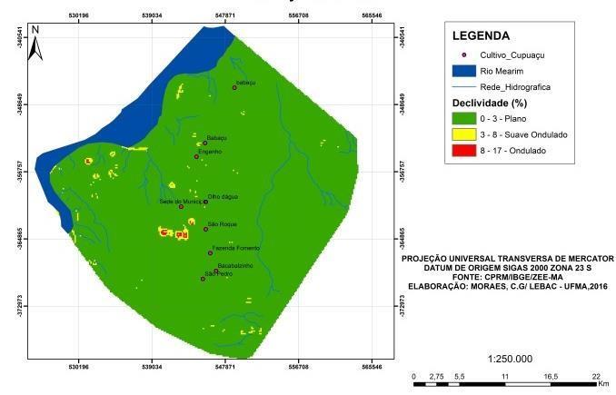 A B Figura Mapas de solos (A) e das localidades de plantações de cupuaçu (B) no Município de Anajatuba, MA.