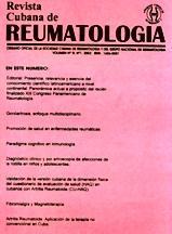 Revista Cubana de Reumatología Órgano oficial de la Sociedad Cubana de Reumatología y el Grupo Nacional de Reumatología Volumen XVII, Número 2; 2015 ISSN: 1817-5996 www.revreumatologia.sld.