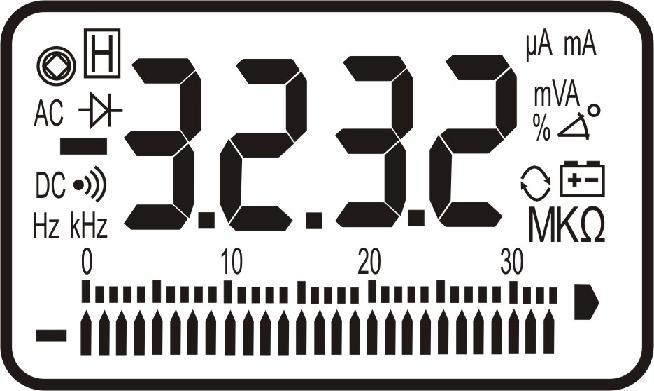 (2,5% da leitura + 4 dígito) - Escala de 10A: ± (3,5% da leitura + 4 dígitos) Resposta de freqüência: 50Hz a 60Hz Tensão de carga: - Escala de 320μA e 32mA: 0,2V - Escala de 3,2mA e 320mA: 2V