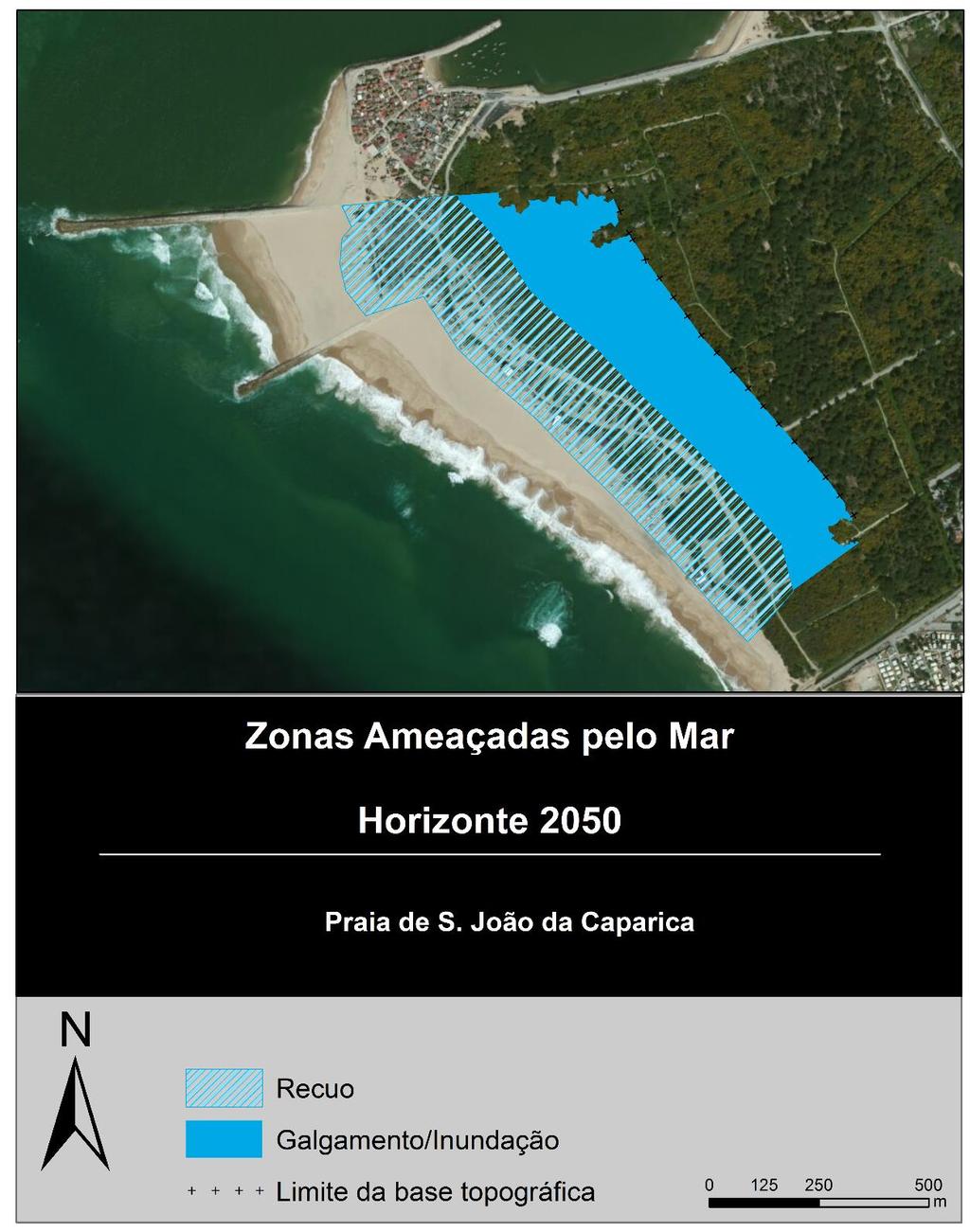 Figura 9. Cartografia das ZAM na zona da Praia de S.
