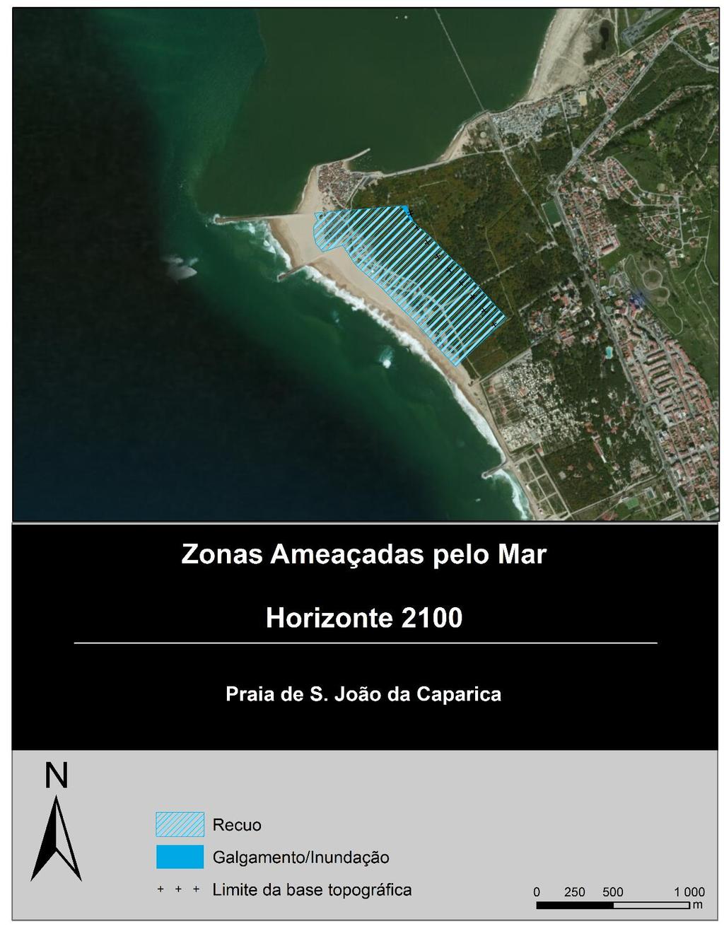 Figura 16. Cartografia das ZAM na zona da Praia de S.