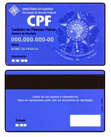 6. A cópia do CPF deverá ser frente e verso, independe