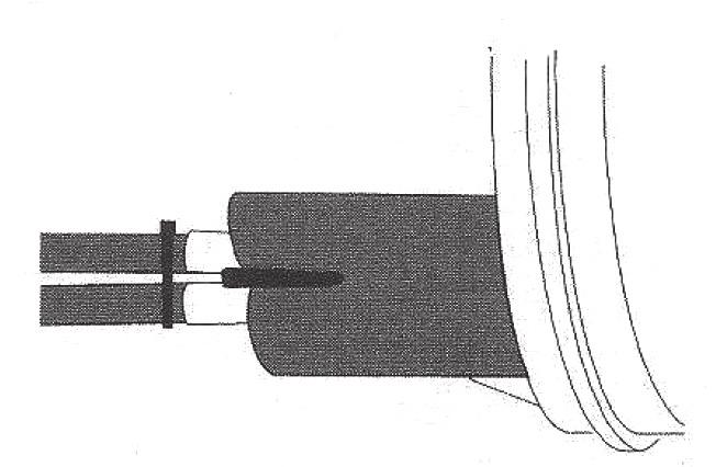 6. Posicione o tubo sobre a entrada oval até encostar na base do FOSC.