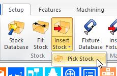 Select entities for stock : Clique no STL inserido e confirme.